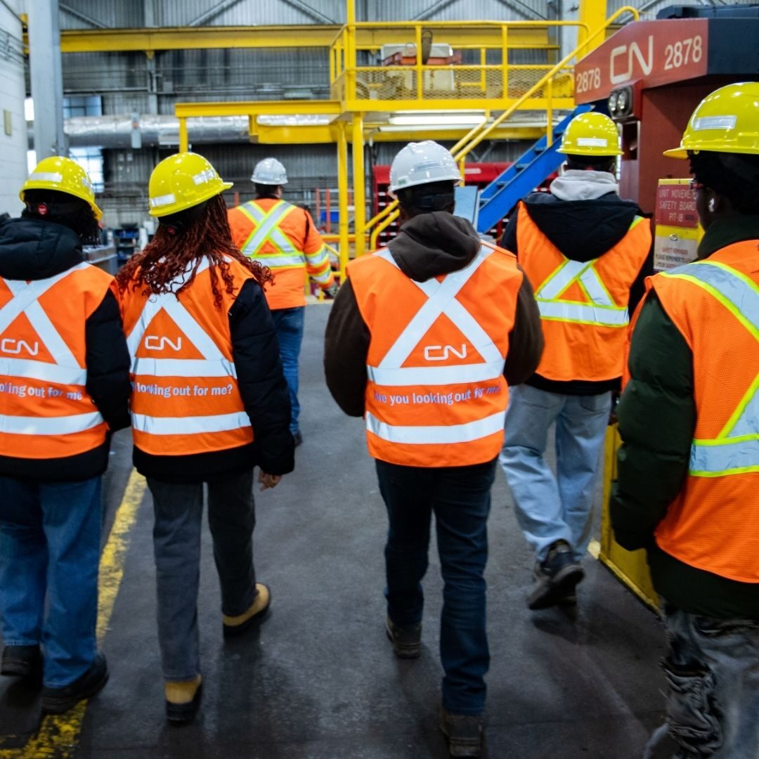 ELITE Program intern alumni tour the mechanical operations centre at CN Rail 